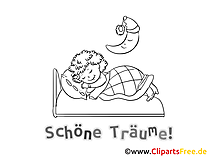 Träume schön mein Schatz Bild, Karte, Grafik
