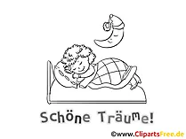Träume schön mein Schatz Bild, Karte, Grafik