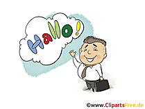 Hallo Clip Art, Bild, Grafik, Karte, Cartoon