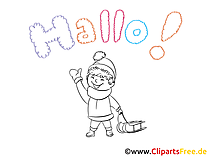 Hallo Grüße Bilder, Cliparts, Illustrationen
