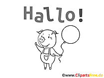 Postkarte Hallo selbst gestalten