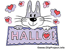 Hallo sagen Bilder