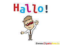 Hallo sagen Grusskarte, Bild, Clip Art, Cartoon