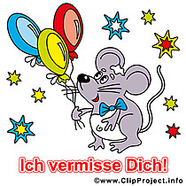 Ich vermisse Dich Clipart-Bild