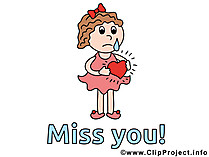 Mädchen mit Herz Clipart