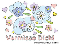 Clipart Vermisse Dich sehr!
