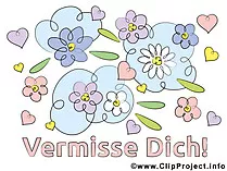 Clipart Vermisse Dich sehr!
