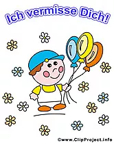 Vermisse Dich Liebeskummer Karte