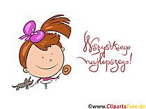 Alles Gute auf Polnisch Clip Art, Grußkarte, Illustration