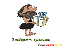 Alles Gute auf Polnisch witzige Glückwunschkarte, Illustration