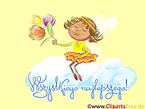 Alles Gute zum Geburtstag auf Polnisch Clipart