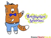 Alles Gute zum Geburtstag auf Polnisch Grußkarte