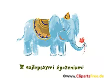 Clipart Alles Gute zum Geburtstag auf Polnisch