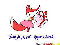 Geschenk zum Geburtstag e-Card auf Polnisch