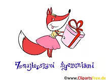 Geschenk zum Geburtstag e-Card auf Polnisch
