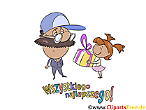 Glückwunsch zum Geburtstag für Opa auf Polnisch Bild, Clipart