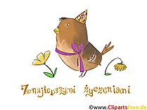 Glückwunschkarte zum Geburtstag auf Polnisch