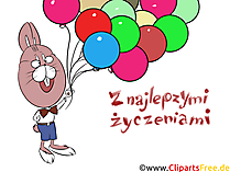 Herzliche Glückwünsche zum Geburtstag auf Polnisch Clipart, Bild