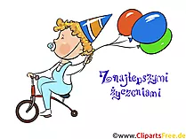 Kindergeburtstag Glückwunsch auf Polnisch - Cliparts kostenlos