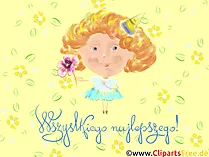 Schöne Karte Alles Gute auf Polnisch