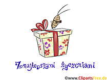 Zum Geburtstag viel Glück auf Polnisch Bild, Clipart, Glückwunsch