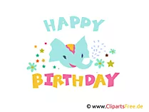 Birthday Clipart, Grafik, E-Karte, Bild kostenlos herunterladen