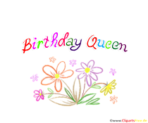 Birthday Queen Bild zum Ausdrucken