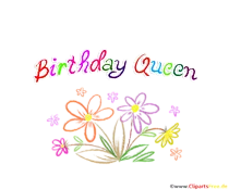 Birthday Queen Bild zum Ausdrucken
