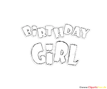 Buchstaben zum Drucken und Ausmalen Birthday Girl