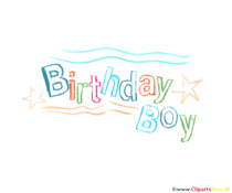 Bunte Buuchstabe Birthday Boy