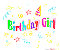 Kindergeburtstag Clipart Birthday Girl