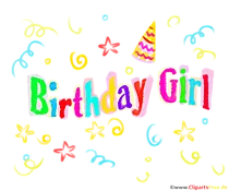 Kindergeburtstag Clipart Birthday Girl