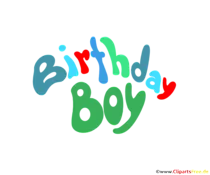 Schriftzug Birthday Boy mit bunten Buchstaben zum Geburtstag