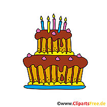 Clip Art Happy Birthday - Birthday Cake Cartoon