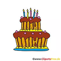 کلیپ آرت تولد - کارتون کیک تولد