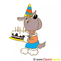 Clipart Kuchen zum Geburtstag gratis zum Runterladen