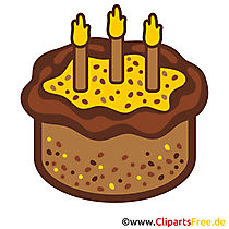 Einladung zum Geburtstag selbst gestalten - Clipart Geburtstagskuchen