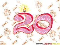 Geburtstagswünsche zum 20.Geburtstag