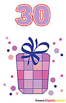Geschenk zum 30 Geburtstag Clipart gratis