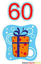 Gift for 60 Birthday Clipart Free