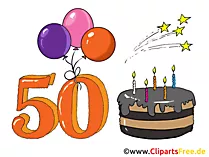Glückwünsche zum 50. Geburtstag - Glückwunschkarte zum Geburtstag