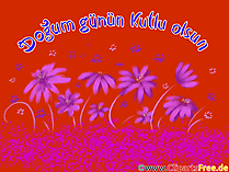 Glückwunsch zum Geburtstag auf Türkisch, Clipart, Bild
