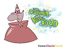 Herzlichen Glückwunsch zum Geburtstag auf Türkisch Clipart, Bild