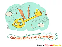 Glueckwuensche zum Geburtstag Grusskarte