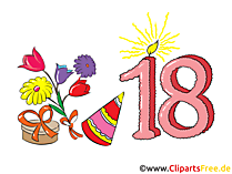 Happy Birthday 18 Karte