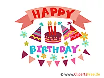 Happy Birthday Bilder, Cliparts, Illustrationen