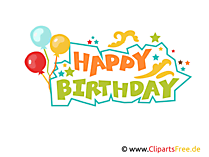 Happy Birthday Buchstaben zum Drucken Clipart, Vorlage