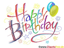 Happy Birthday Bunter Überschrift