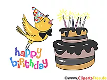 Happy Birthday funny e-Card, Clip Art, Chick for free