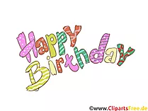 Buchstaben Happy Birthday zum Drucken
